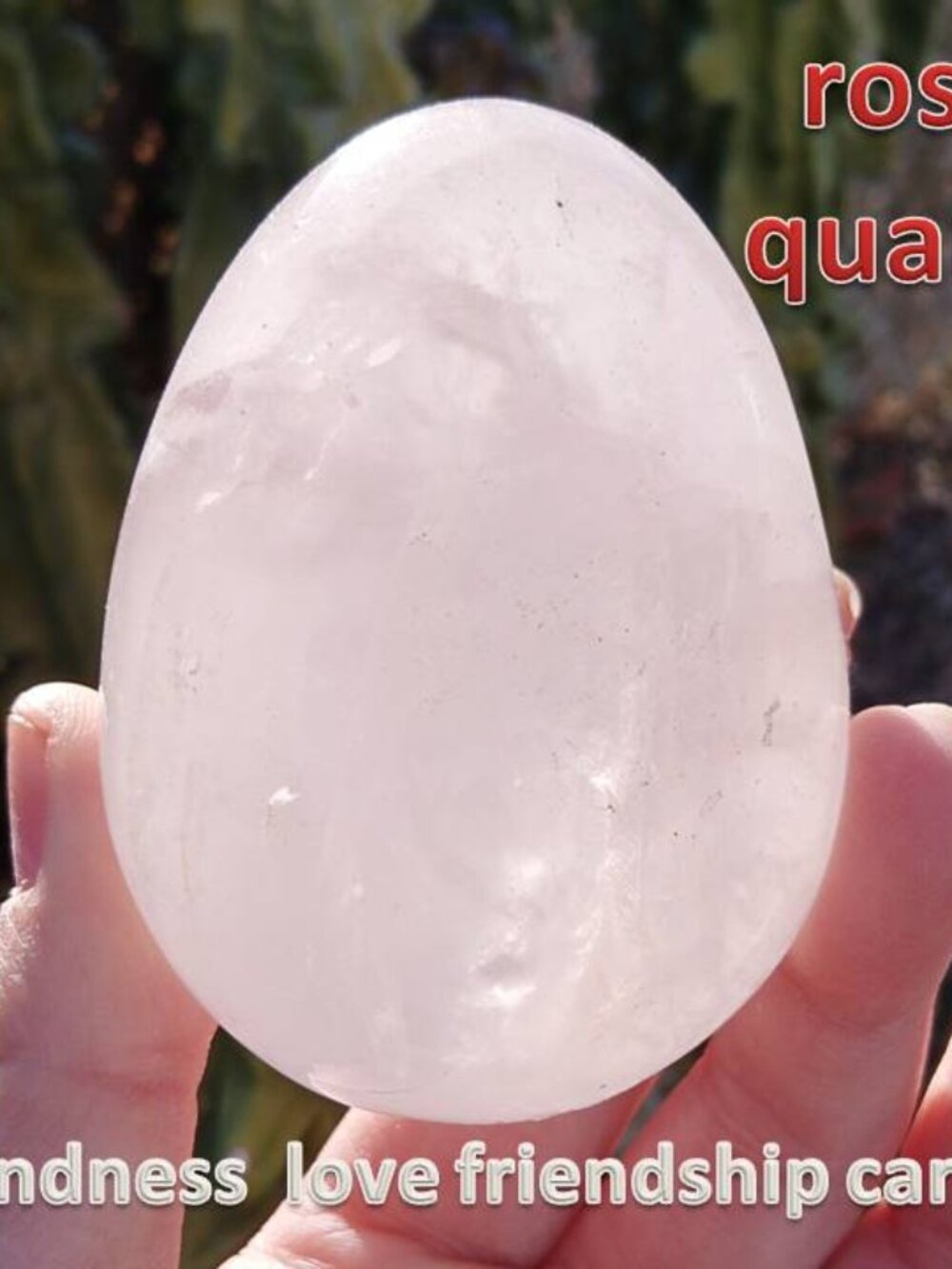 rose quartz egg 01 LOVE friendship CHAKRA kindness